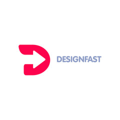 Designer Fast Letter D Logo.