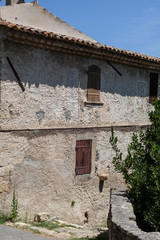 Old, rustic stone building in Ansouis, Provence, France