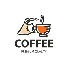 Coffee Shop Logo Design Element in Vintage Style for Logotype, Label, Badge and other design. Bean retro vector illustration.