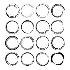 Set of black empy grunge frames.  Vector illustration. © Syuzann q