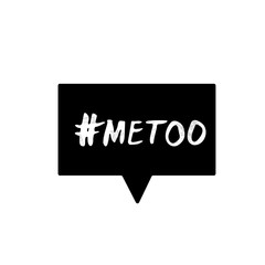 Hashtag Me too. Handwritten lettering Metoo. Vector illustration.