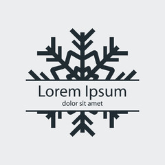 Logotipo estrella frio con texto en fondo gris