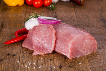 Raw pork meat
