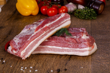 Raw pork meat