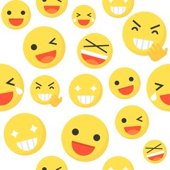 Emoticon seamless pattern suitable for use as wallpaper or wrapping paper gift