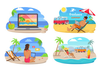 Freelance Summer Collection Vector Illustration