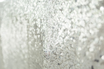  Brilliant silver fabric with paillettes. Sequins and sequins on fabric