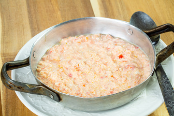 Scrambled eggs with tomatoes