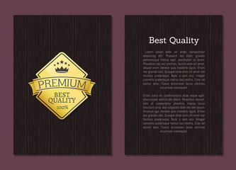 Best Quality Premium Award Golden Label Guarantee