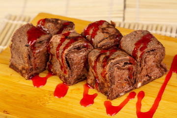 Delicious chocolate rolls