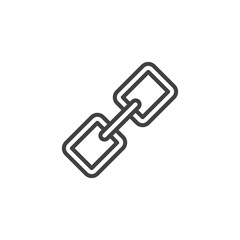 Link outline icon. linear style sign for mobile concept and web design. Chain simple line vector icon. Symbol, logo illustration. Pixel perfect vector graphics
