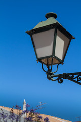 Fototapeta na wymiar Traditional lantern and blue sky