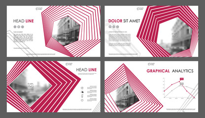 Set of infographic elements for presentation templates. Corporate Business Card. Modern brochure, layout. Flyer design.