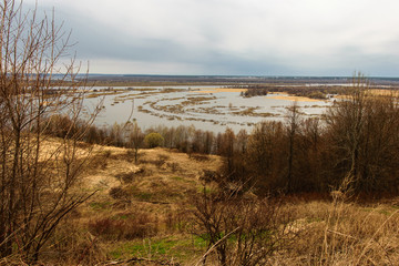 Oka River in Nizhny Novgorod Region, Russia