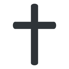 Crucifixion vector icon. Religion christian cross