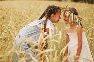 young girl in the yellow field