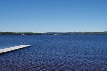 Beautiful lake in Dalarna on a sunny summer day