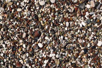 Abstract smooth round pebbles texture background for interior exterior decoration and industrial construction concept design.