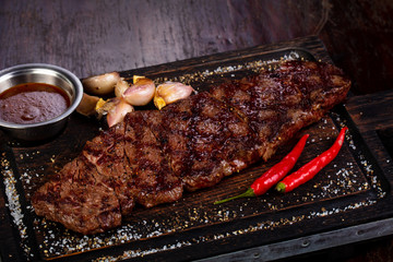 Grilled beef steak