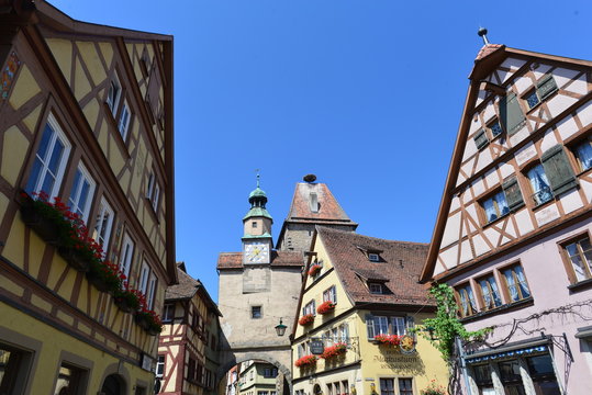 Markusturm mit R&ouml;derbogen in Rothenburg ob der Tauber 