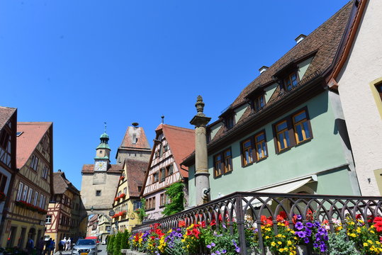 Markusturm mit R&ouml;derbogen in Rothenburg ob der Tauber 