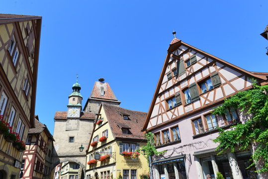 Markusturm mit R&ouml;derbogen in Rothenburg ob der Tauber 