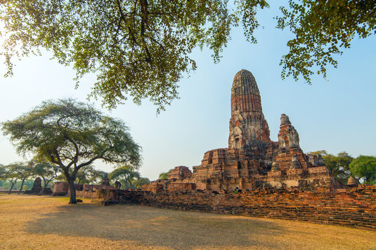 Wat Phra Ram Temple in Ayuthaya Historical Park, a UNESCO world heritage site in Thailand