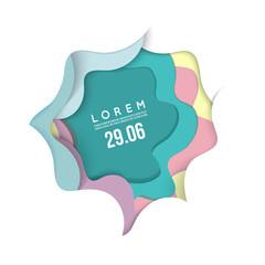 3D abstract background with paper cut shapes. Punchy pastel Vector design layout for business presentations, flyers, posters.