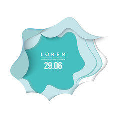 3D abstract background with paper cut shapes. Punchy pastel Vector design layout for business presentations, flyers, posters.