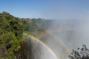 Double Rainbow, Victoria Falls Seen from the Zambian Side