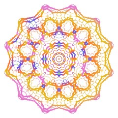 Creative floral mandala, decorative ornament. design for print fabric, tatto. vector.