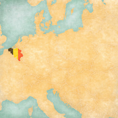 Map of Central Europe - Belgium