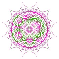 floral mandala, decorative ornament. design for print fabric, tatto. vector.