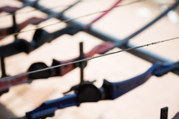 Bow and arrows closeup
