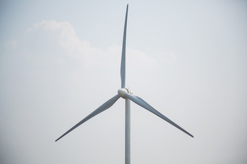 Wind Farm Turbines - Renewable Clean Green Energy. Power Generating Wind Turbines