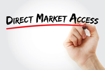 DMA – Direct Market Access acronym, business concept background