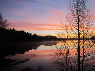 Obraz premium Sunrise over the lake...Wolflake...Os...Norway