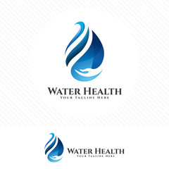 Water drop logo,  green ecology and fresh water concept design vector.