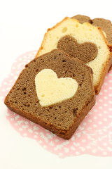 パウンドケーキ　ハート