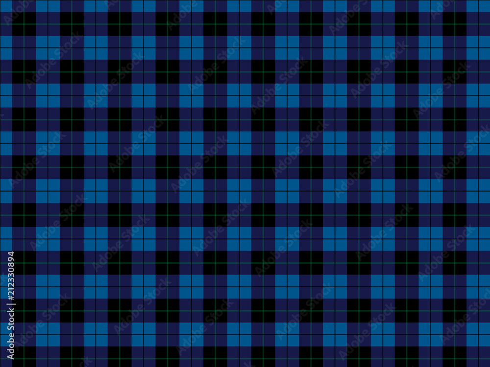 Wall mural blue tartan seamless pattern