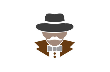 Detective Logo Design Illustration