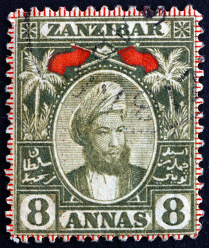 Postage stamp Zanzibar 1896 Sultan Seyyid Hamed-bin-Thwain