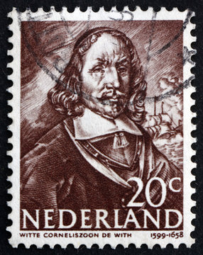 Postage stamp Netherlands 1943 Witte de With, Dutch Admiral