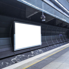 Billboard in the subway station