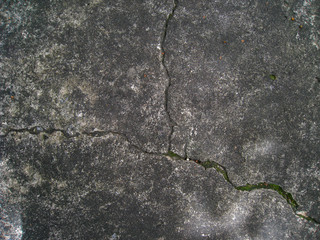 concrete crack on the floor.