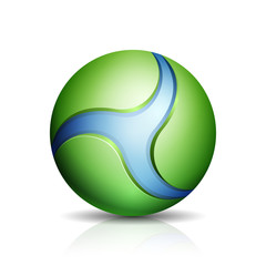 Blue Green Eco Sphere Illustration