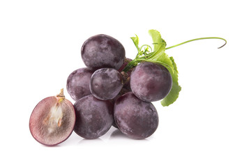 Grapes on a white background