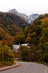 snow mountain view in hokkaido daisetsuzan national park