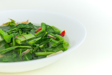 Green vegetables half view