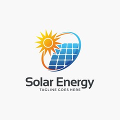 Solar energy logo, sun logo.
